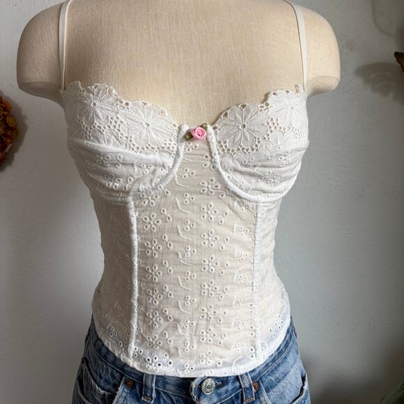 Edikted Tops - NWT Eyelet Corset Top